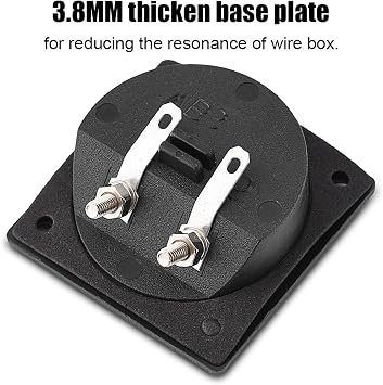 Speakers Terminal Box, Speaker Terminal Connector, Push Spring Type 2 Binding Post Cable Connector Acoustic Components for DIY Home Car Stereo Speaker & Subwoofer