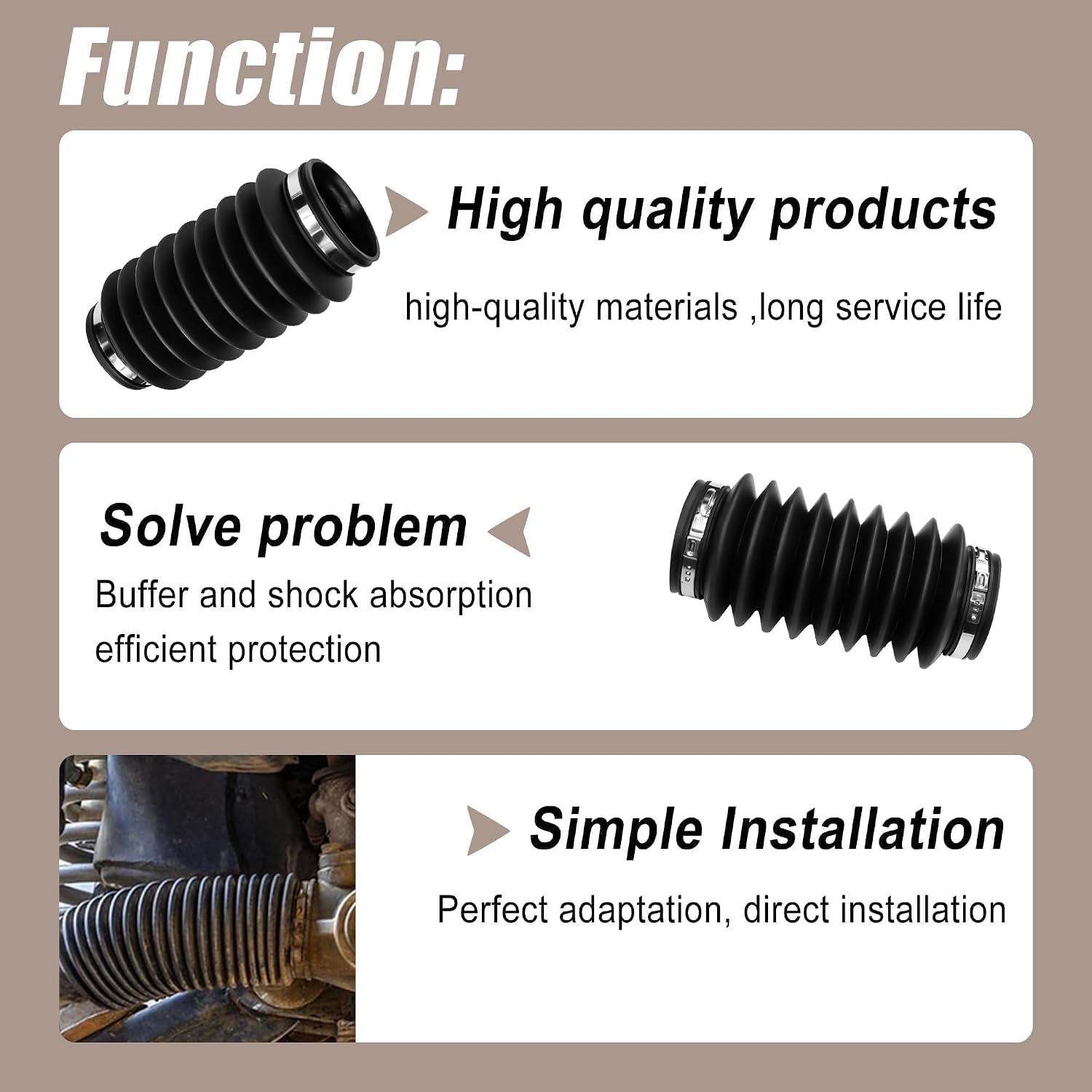 5093380AA Rear Drive Shaft Boot Kit Compatible with Dodge Ram 2500 3500 2003-2012 Compatible with Chevy 2500 3500 2003-UP Replace 40021327