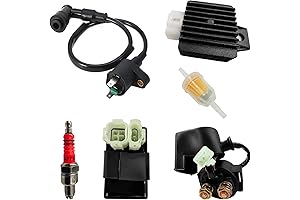 GY6 Starter Solenoid ATV Ignition Coil and CDI Combo Kit for tao tao 50