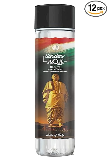 VARAHI Sardar AQA Still Naturally Alkaline Mineral Water-1000ml (Pack of 12 Bottles) | Natural Mineral Water Bottle