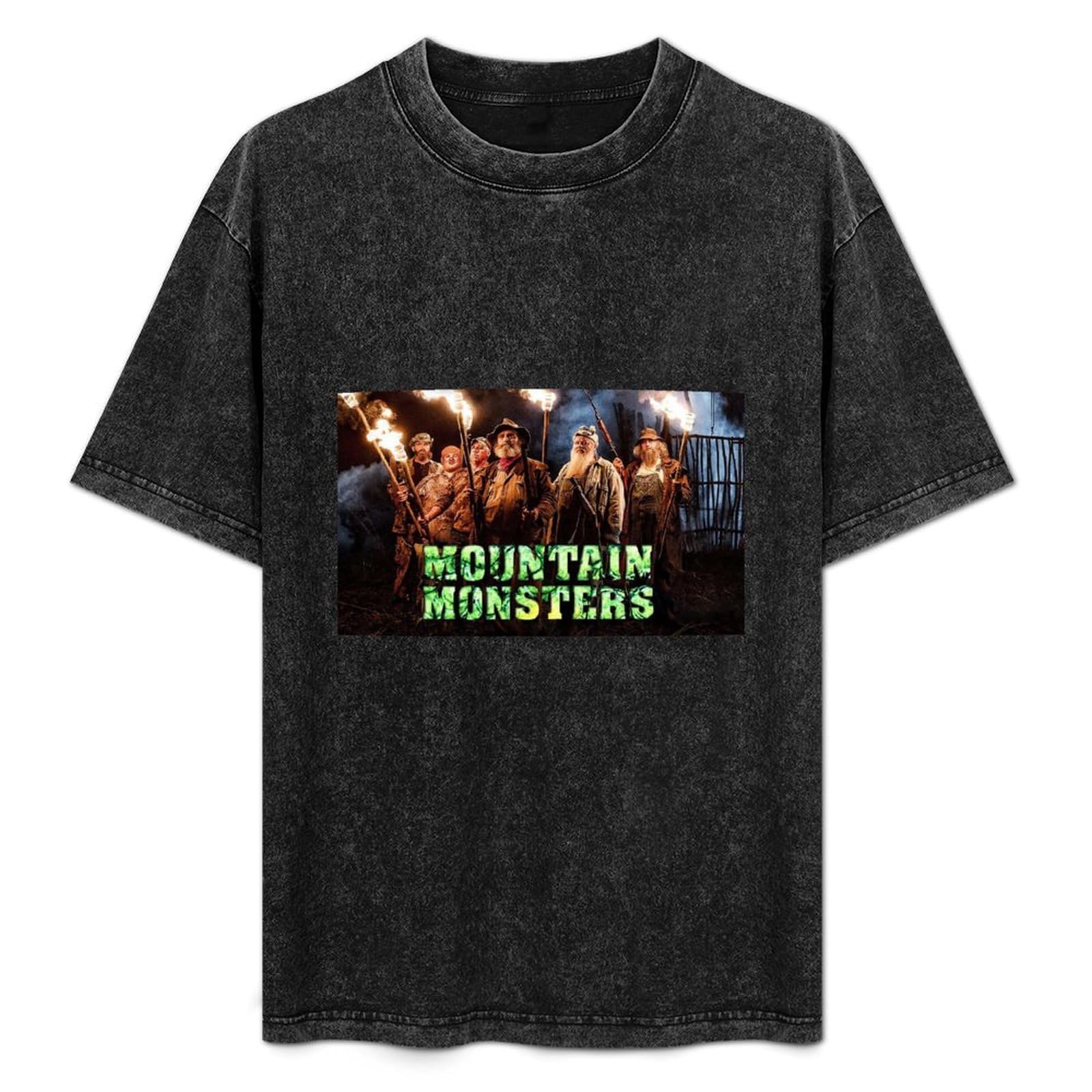 Mountain Monsters Black T-Shirt Mens Tee Unisex Tops M