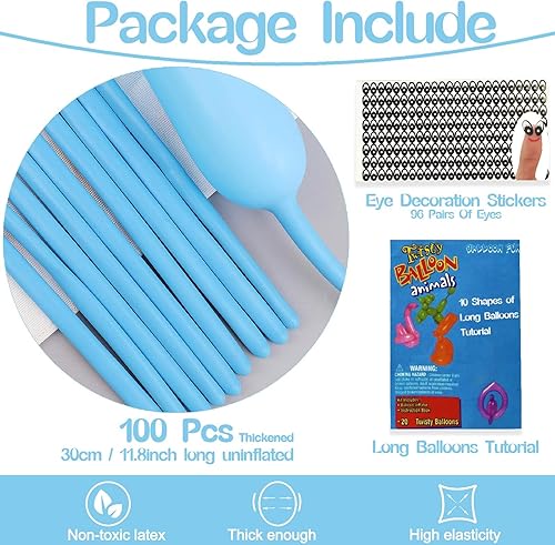 Miniatura 148 de 260 globos de color amarillo limón, paquete de 100 globos largos gruesos para arco, animales, payasos, niños, cumpleaños, fiestas, baby showers