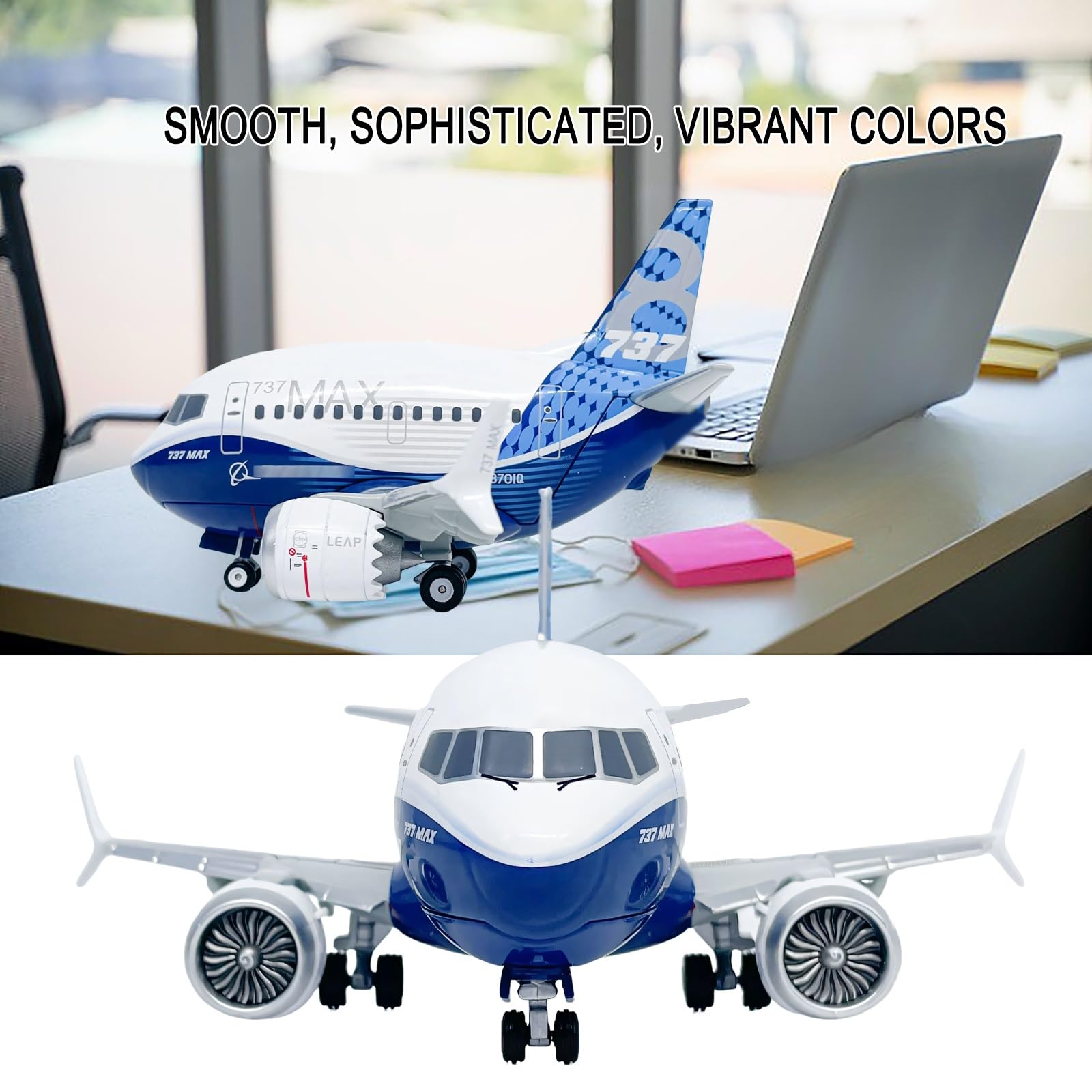 5,11 pollici B737 MAX Q-Style pressofuso in lega aeroplano modello realistico desktop scaffale decorazione regalo collezione premium for gli appassionati aviazione display ufficio