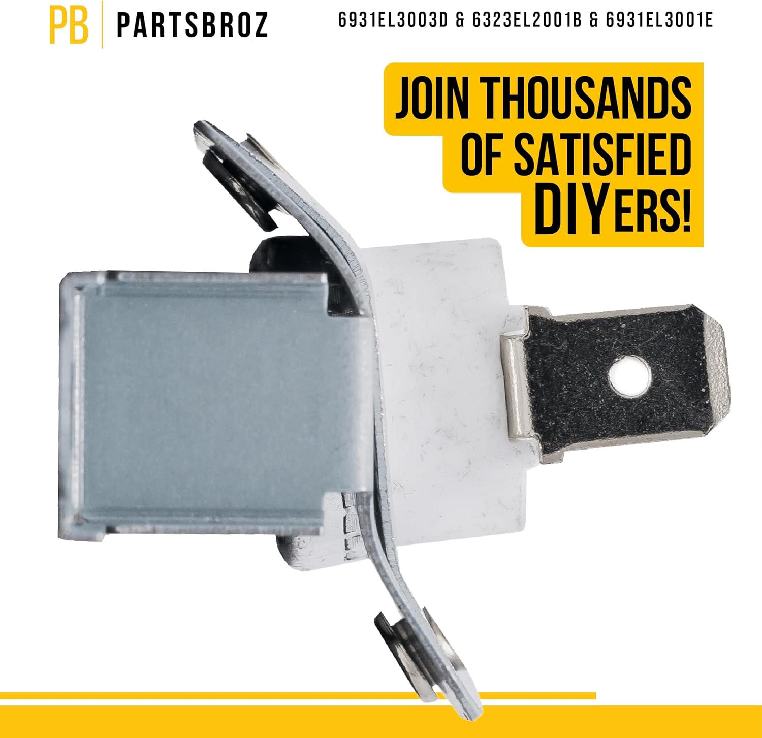 PartsBroz AGM30045804 6931EL3003D Thermal Fuse & 6323EL2001B Thermistor & 6931EL3001E Thermostat - Compatible With LG Kenmore General Electric Dryer - Replaces 6931EL3004B DLE5977W DLE4970W DLE2701V image 4 of 6 B088MKLVVN