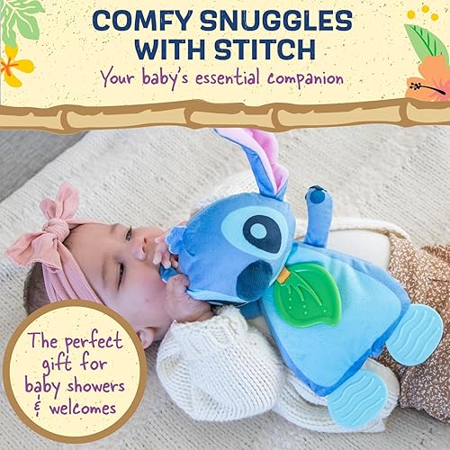 Miniatura 4 de Kids Preferred Disney Baby's Lilo and Stitch - Juguete sensorial de peluche y mordedor arrugado para bebés recién nacidos, niños y niñas de 10