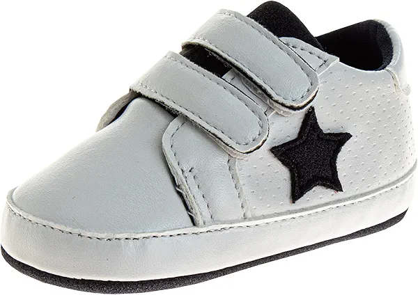 Josmo Unisex Baby Boys Girls Sneakers Infant Slip On First Walking Shoes Casual Crib Shoes (Size 2-4 Infant)
