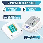 ByFloProducts - Blood Pressure Monitor for Home Use with Heart Rate Monitor - Reliable & Automatic Blood Pressure Machine with Cuff, 2x99 Memory Includes 4 AAA Batteries