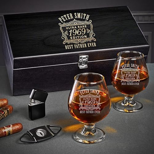 Oakmont - Juego de gafas de coñac personalizadas (producto personalizado)