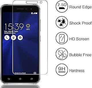 WolinTek [3 Piezas] Asus ZenFone 3 ZE520KL Protector de Pantalla, [Anti-Rasgu?os] Cristal Vidrio Templado Premium