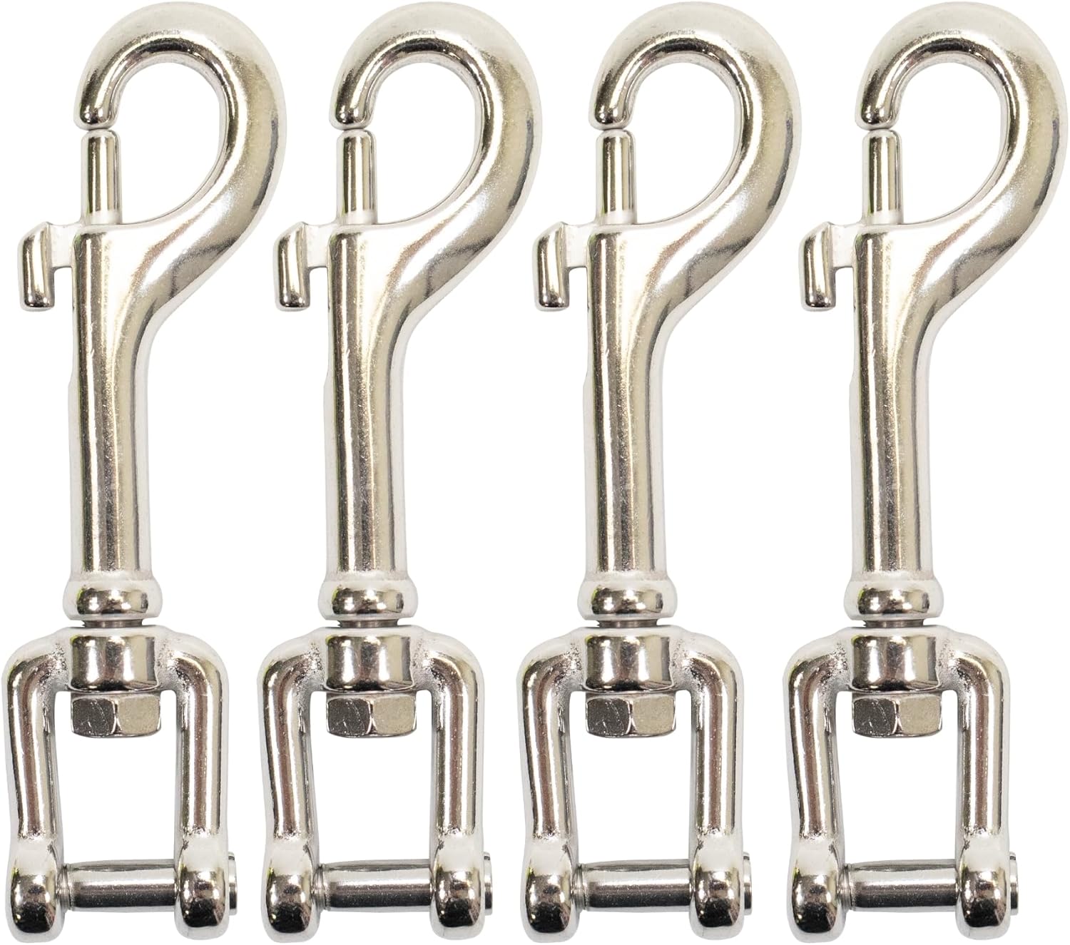 Scuba Diving 316 Stainless Steel 4" Bolt Snap Shackle Clip – Heavy Duty Marine Grade Anti Rust Snap Hook for BCD Gear Diving Accessories Boat Hardware Secure Attachment