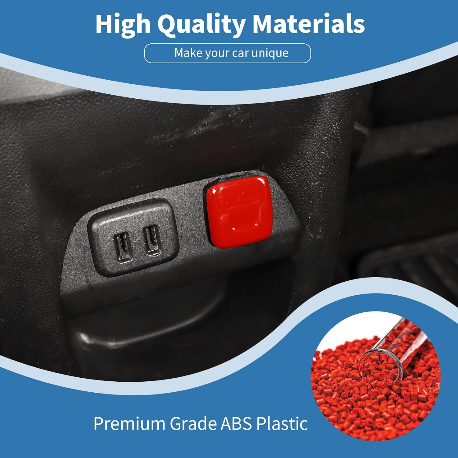 for Colorado USB Port Power Socket Cover Trim Fit for Chevy Colorado/GMC Canyon 2014-2022 Red Interior Accessories 2pcs