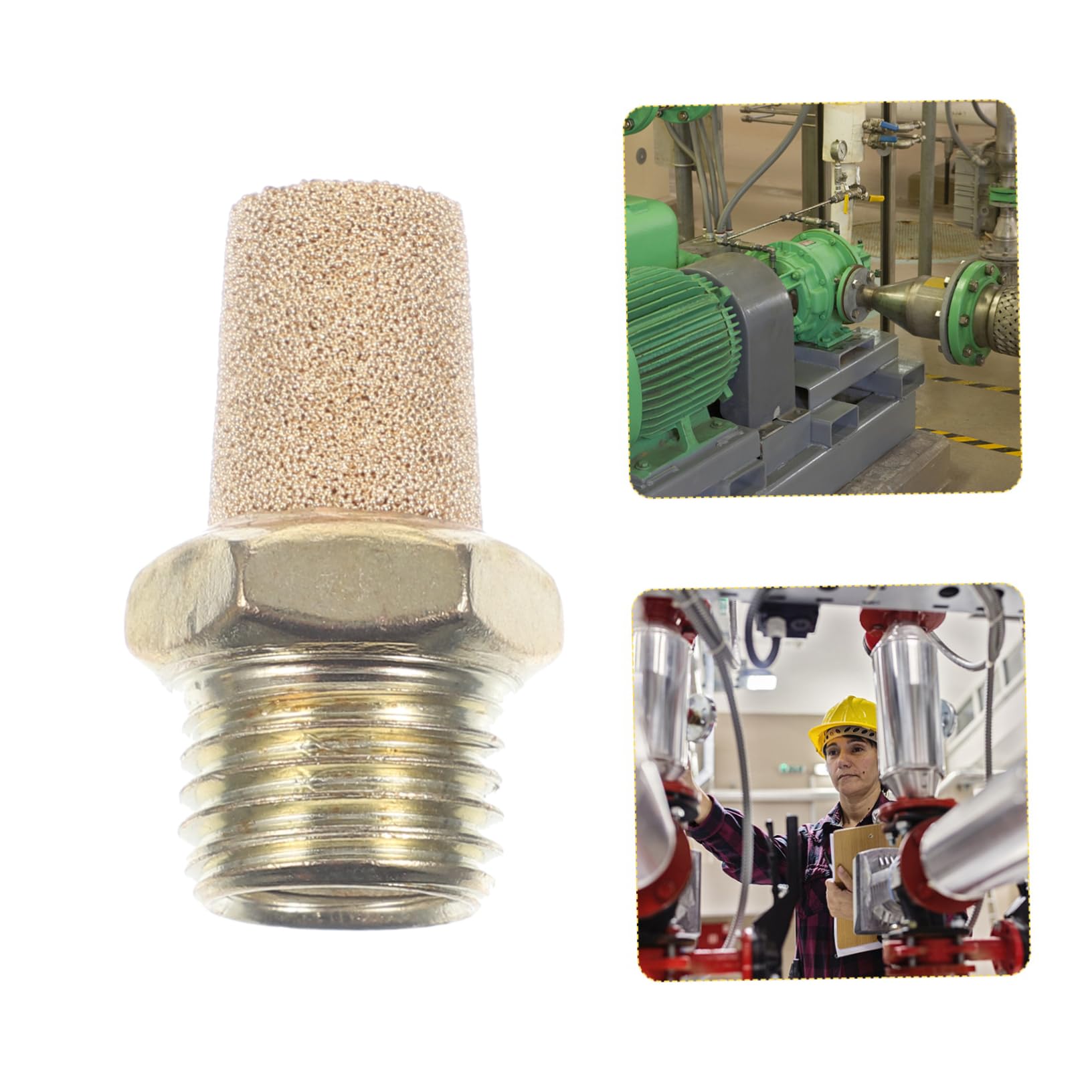 Yardenfun 8pièces Silencieux Pneumatique Pouce Cuivre Bruit Valve Électromagnétique Pour Raccord Air Comprimé