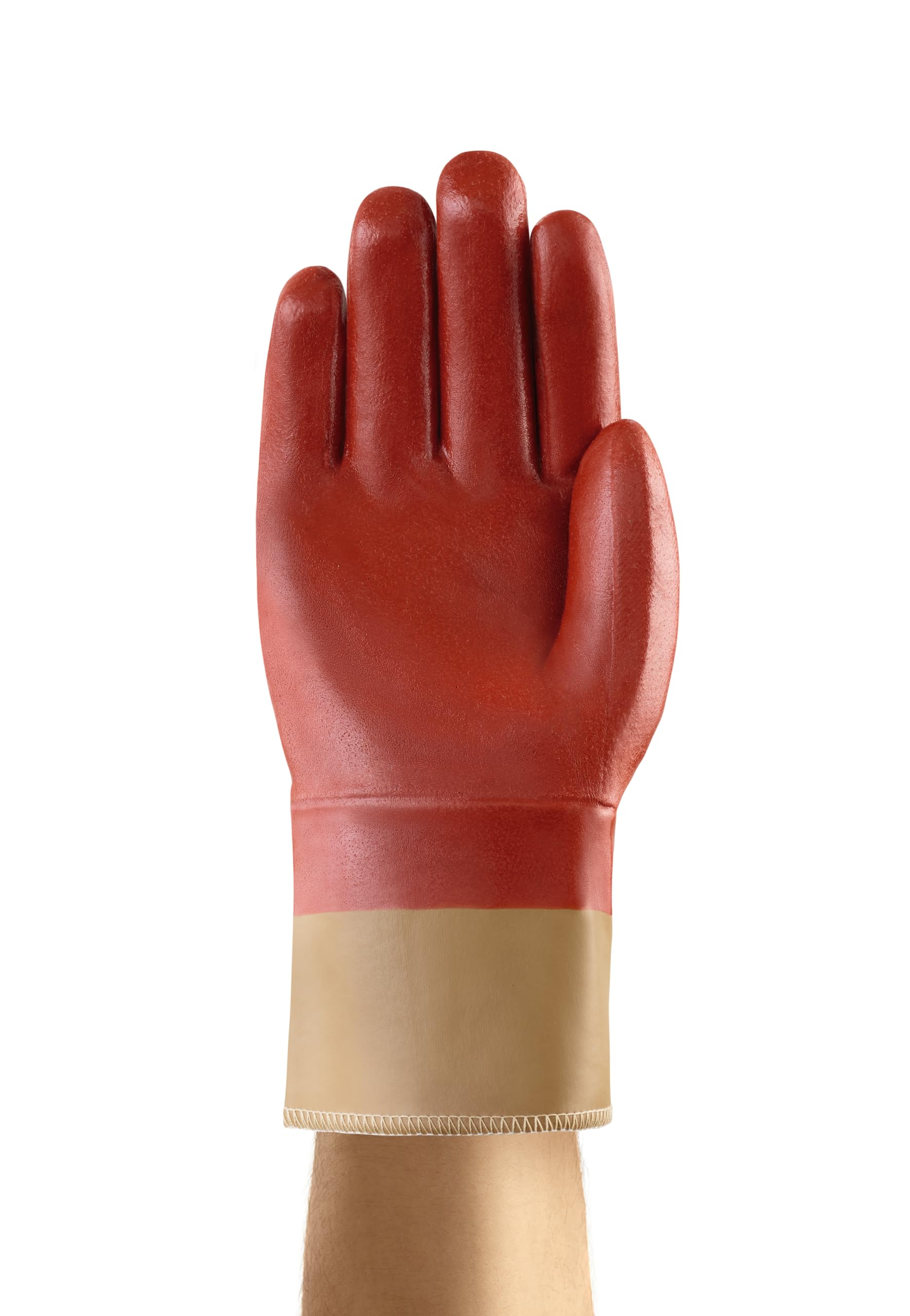 Ansell ActivArmr 28-360 Gants de Manutention, Résistance Anti-Coupure et Oléofuge, Protection Chantier, Construction, Industrie, Travaux Lourds, Homme Femme, Marron, Taille L (12 Paires)