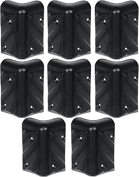 Reliable Hardware Company RH-1610-8-A Stackable Chevron Corner Durable HDPE Plastic Case, Set of 8