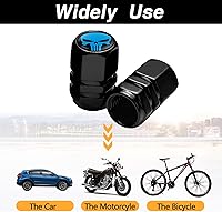 Vista 6 de 4 tapas de vástago de válvula de neumático de automóvil con forma de calavera, cubiertas universales de metal a prueba de polvo, tapas de aire