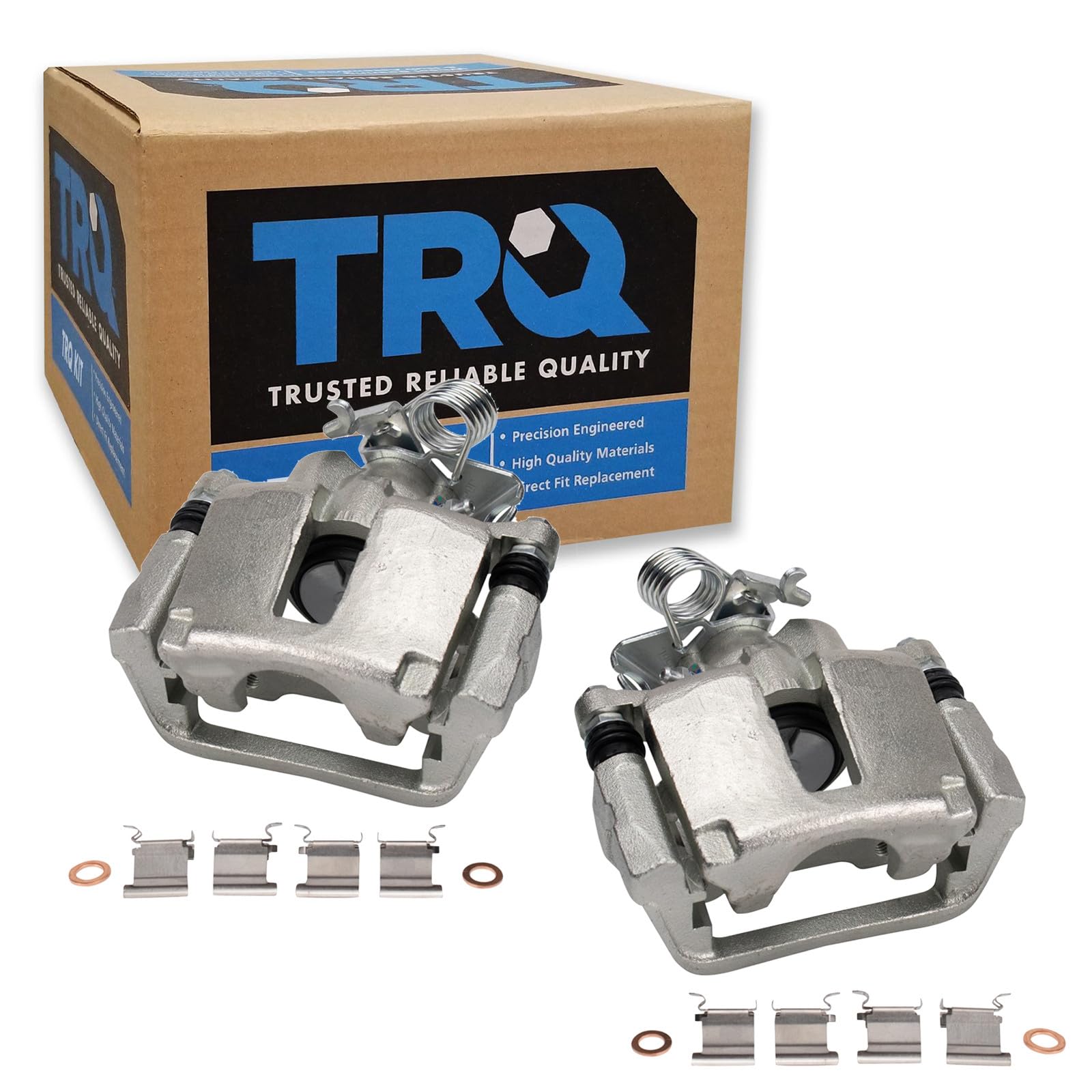TRQ Rear Driver and Passenger Side Brake Caliper Set 2 Piece