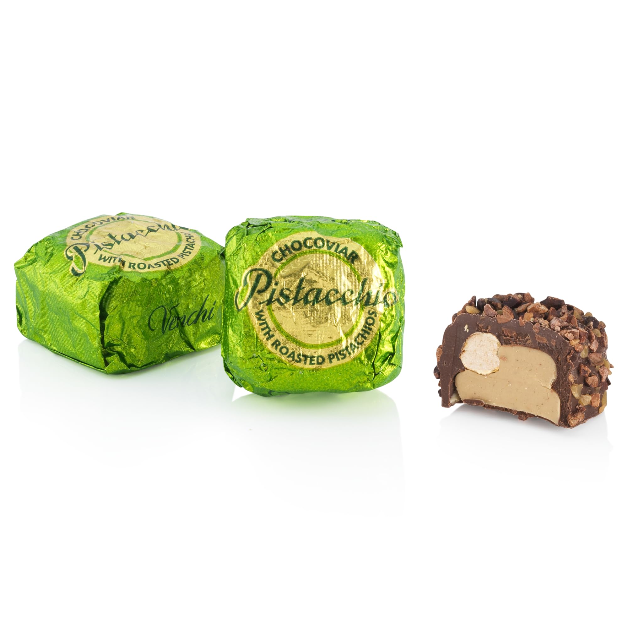 Venchi - Chocoviar Pistachio Chocolates, Pistachio Flavor with Dark Chocolate, Chocolate Candy Bulk, Gluten-Free, 2.2 lb Bag
