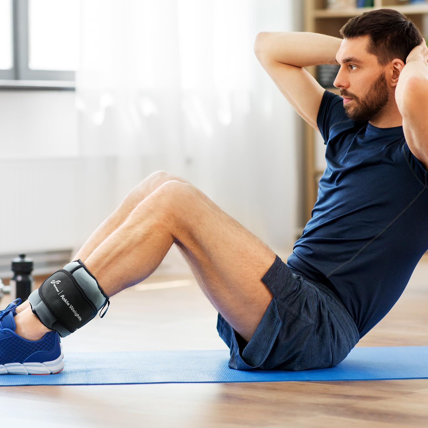 Sportneer Polsini di peso regolabili 0,9 – 4,5 kg (per caviglia)/1,8 kg – 9 kg (per coppia), con spalline regolabili, pesi per gambe e braccia