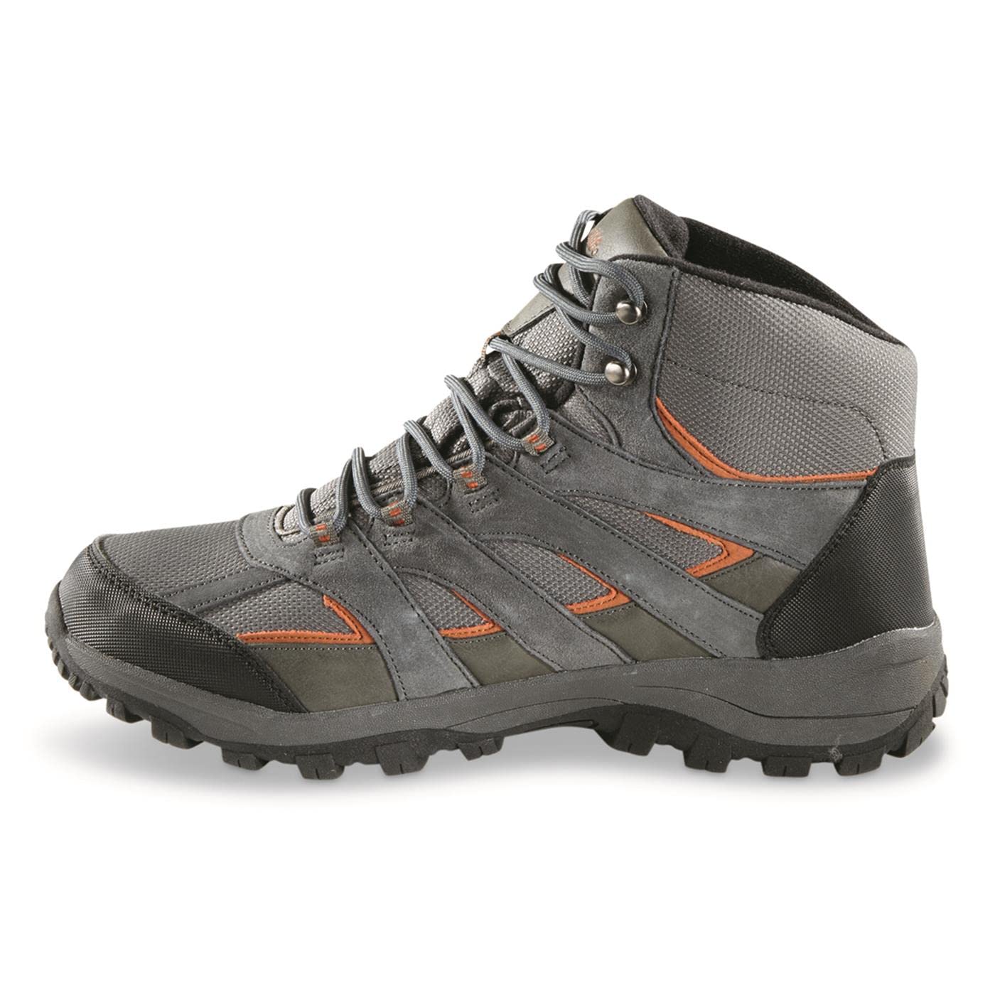 Northside Gresham Mid Wp - Tenis de Senderismo y Escalada para Hombre, Gris (Carbón/Anaranjado), 45 EU