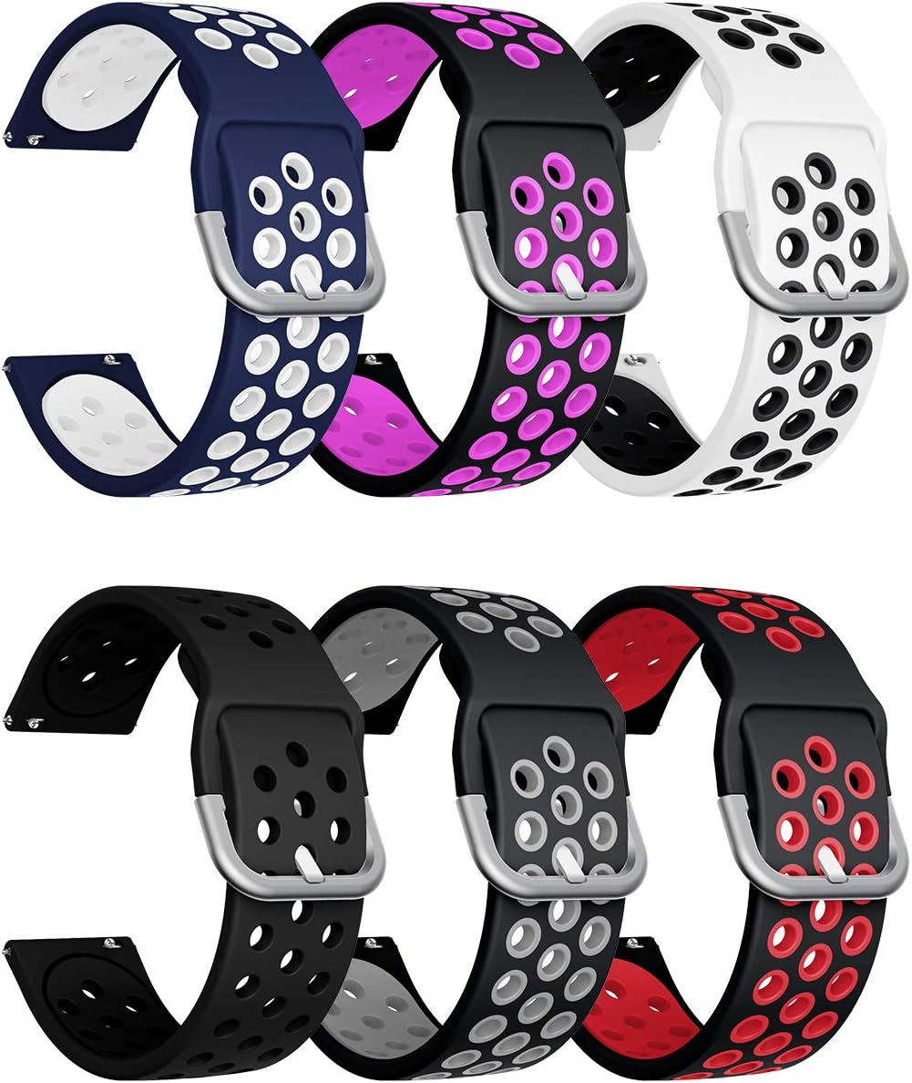 Compatible for Samsung Gear S3 Strap 22mm Sport Silicone Replacement Watchband for Galaxy Watch 46mm/Gear S3 Classic/S3 Frontier