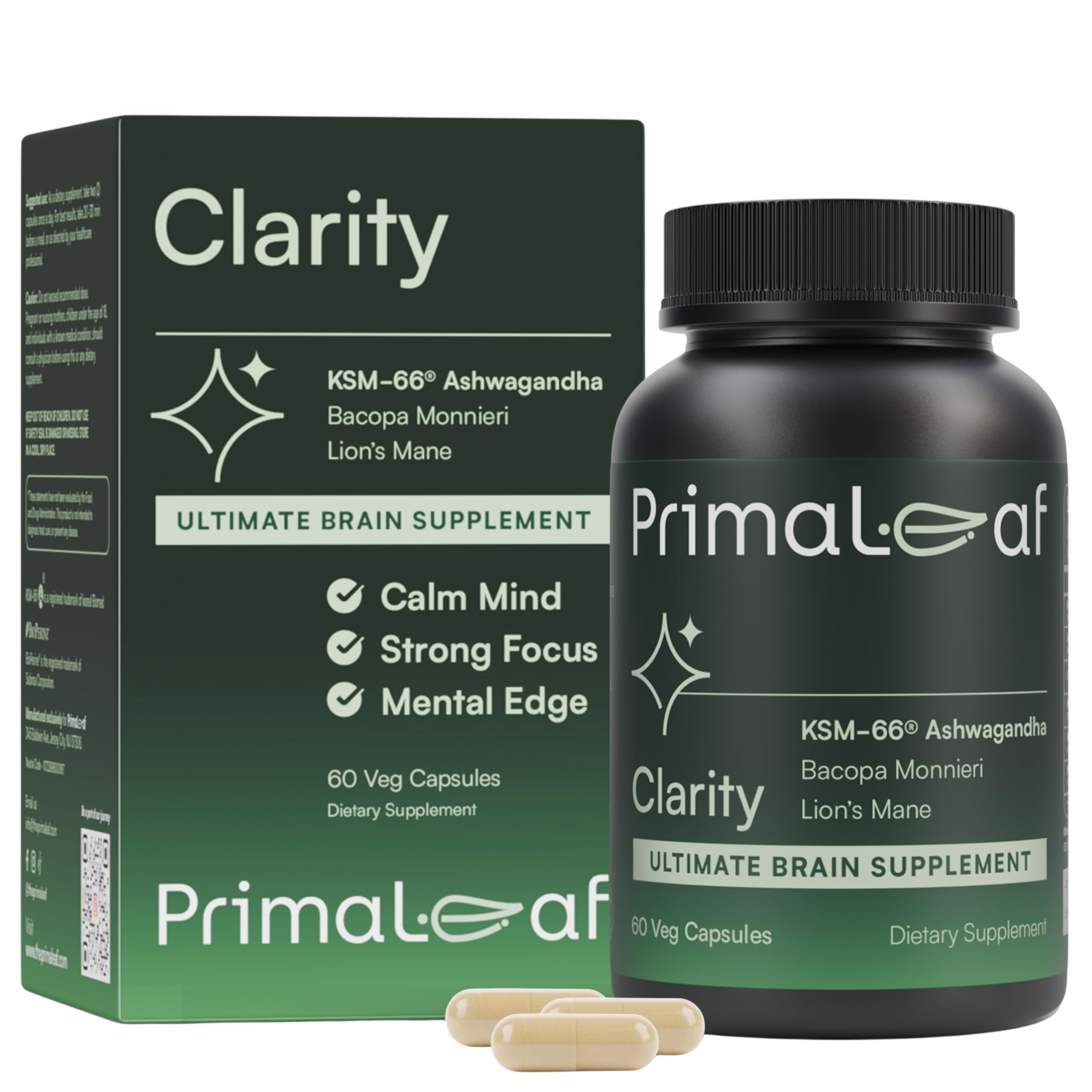 Amazon.com: PrimaLeaf Clarity Nootropics Brain Supplement for