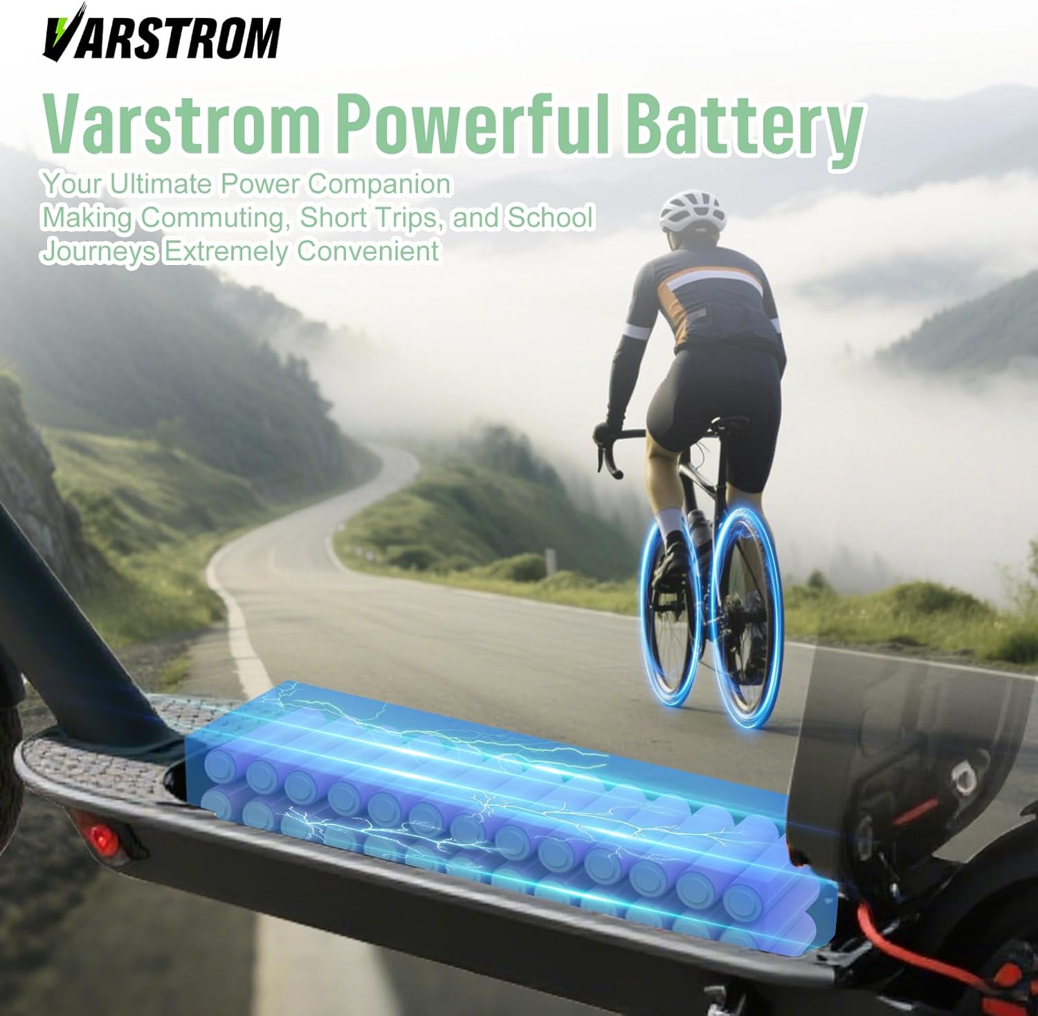 48V 10.4Ah Lithium Ebike Battery | 30A BMS Protection | Compatible with 0-1200W E-Bikes, Scooters, ATVs & Solar Storage | Rechargeable 1000+ Cycles（Don't Include Battery case）