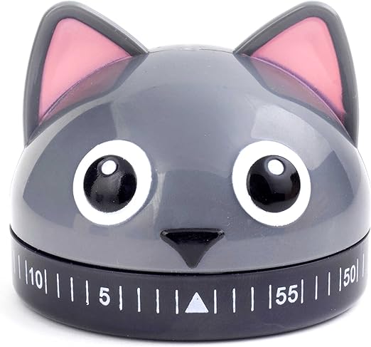 Amazon.com: Kikkerland Cat Kitchen Timer in Grey : Home & Kitchen
