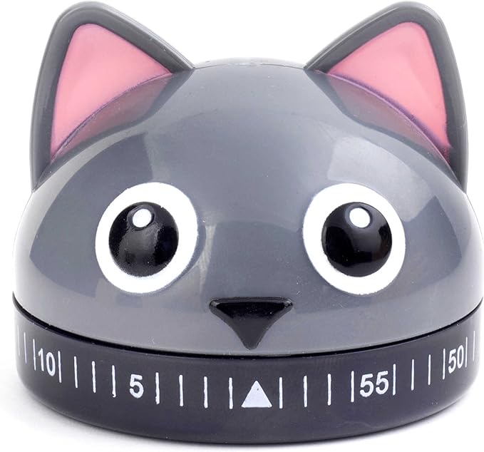 Amazon.com: Kikkerland Cat Kitchen Timer in Grey : Home & Kitchen