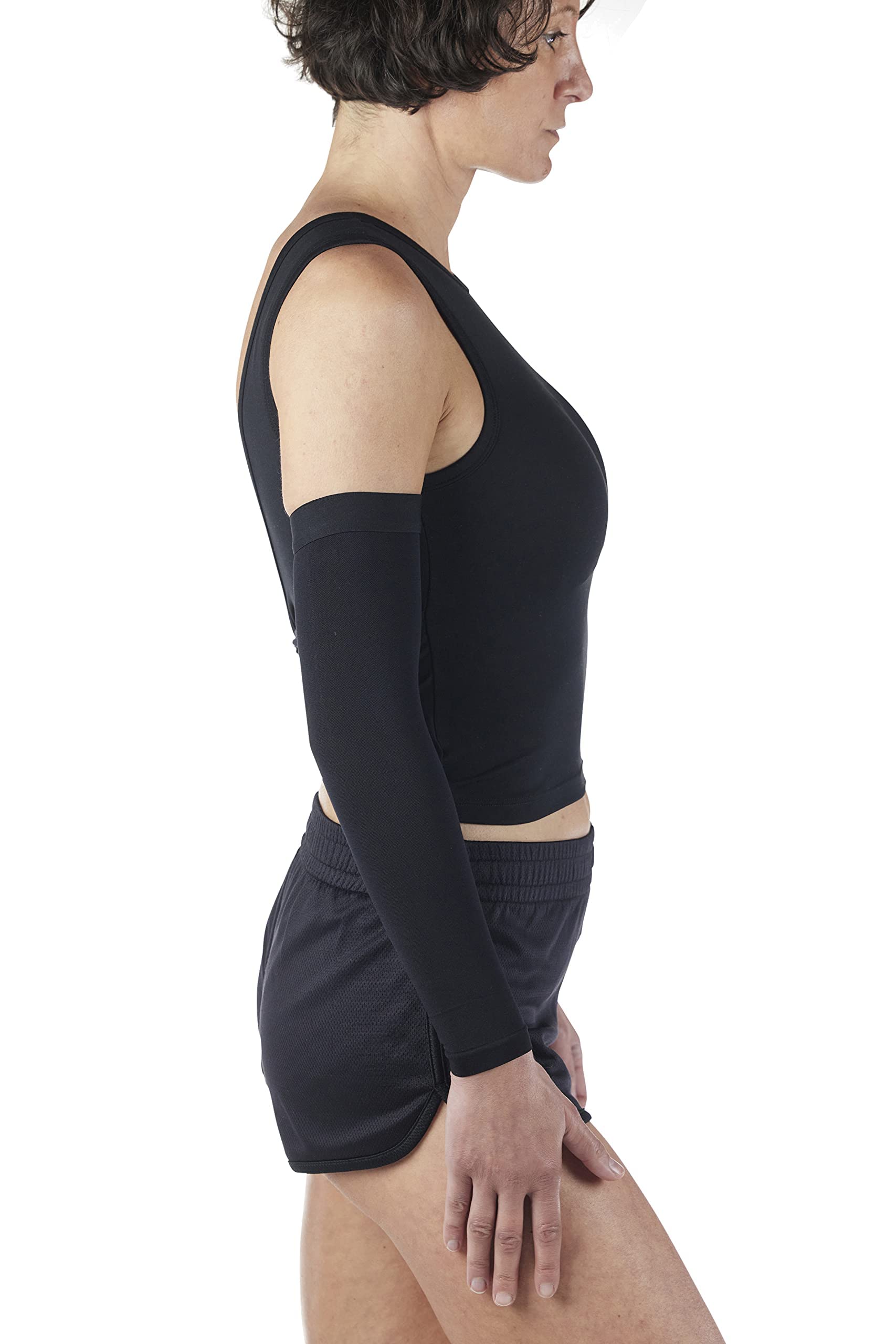 Mojo Compression Socks - 20-30 mmHg Firm Support Post Surgery Lymphedema Medical Armsleeve, Black