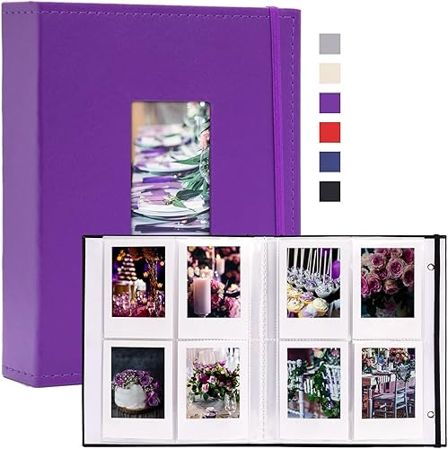 Vienrose Álbum de fotos Instax Mini con 208 bolsillos, 2 x 3 pulgadas, Polaroid, para cámara instantánea Fujifilm Instax Mini 7s 8 9 11 25 26 40 50s