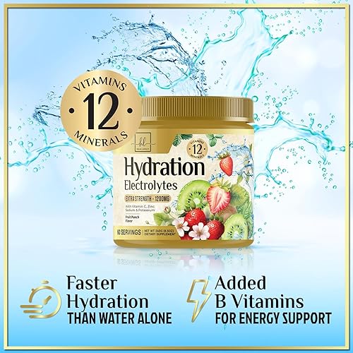 Miniatura 6 de Hydration Replenisher - Mezcla diaria de electrolitos – Polvo de hidratación rápida con 6 electrolitos y minerales, cero azúcar, ceto, vegano, sin