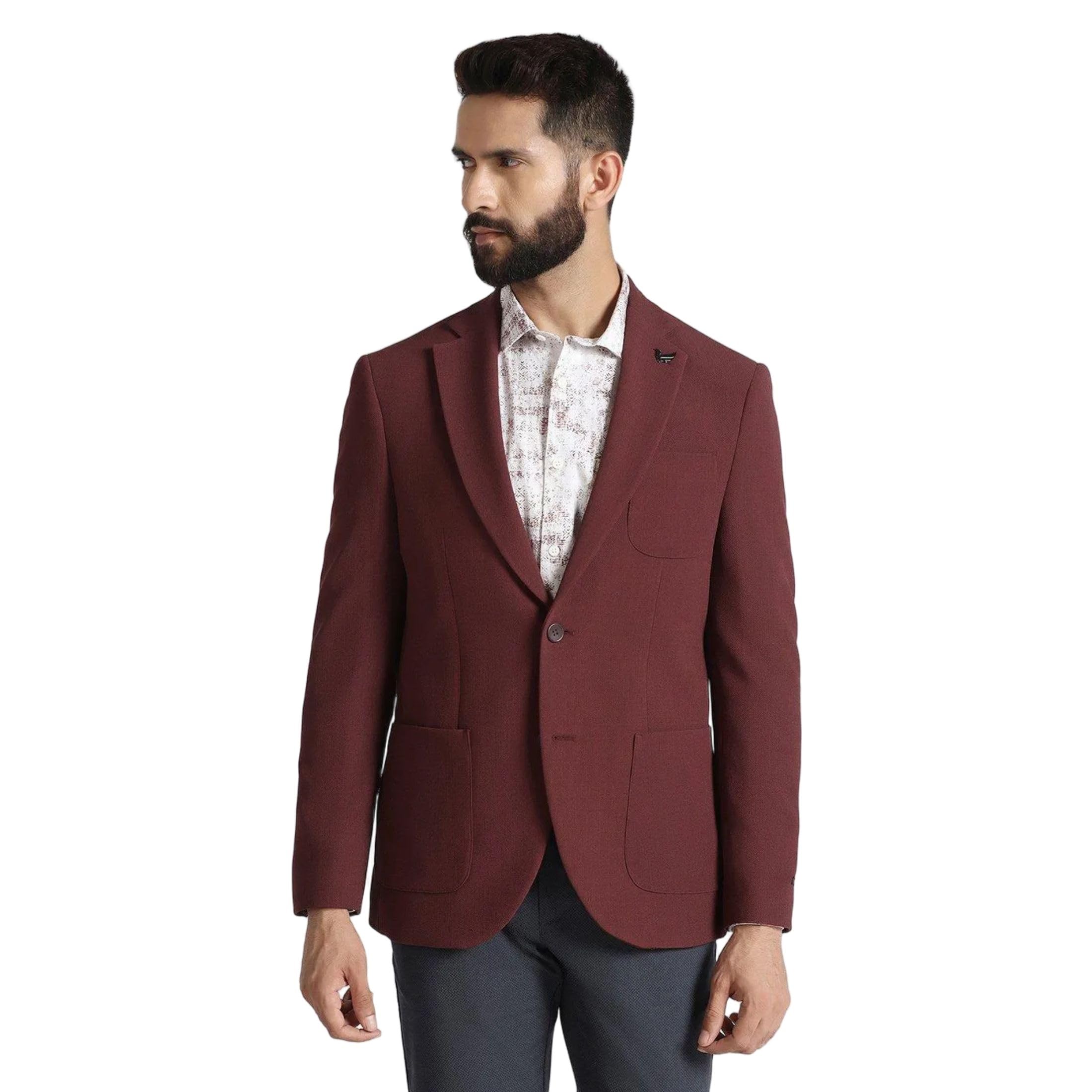 blackberrys Men Poly-Blend Solid Slim Fit Blazer-picture-54