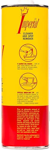 Miniatura 4 de Imperial - Limpiador y removedor de manchas, 32 onzas (paquete de 4), líquido de limpieza en seco multiusos para tapicería, disolvente de limpieza