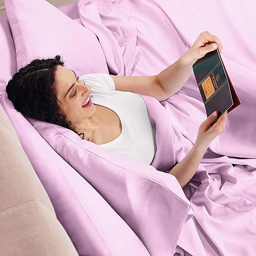 Miniatura 5 de Empyrean Sábana Bajera de Bolsillo Extra Profundo - Juego de Sábanas Bajeras King de Bolsillo Profundo  Sábana Suave de 110 GSM de Bolsillo Profundo