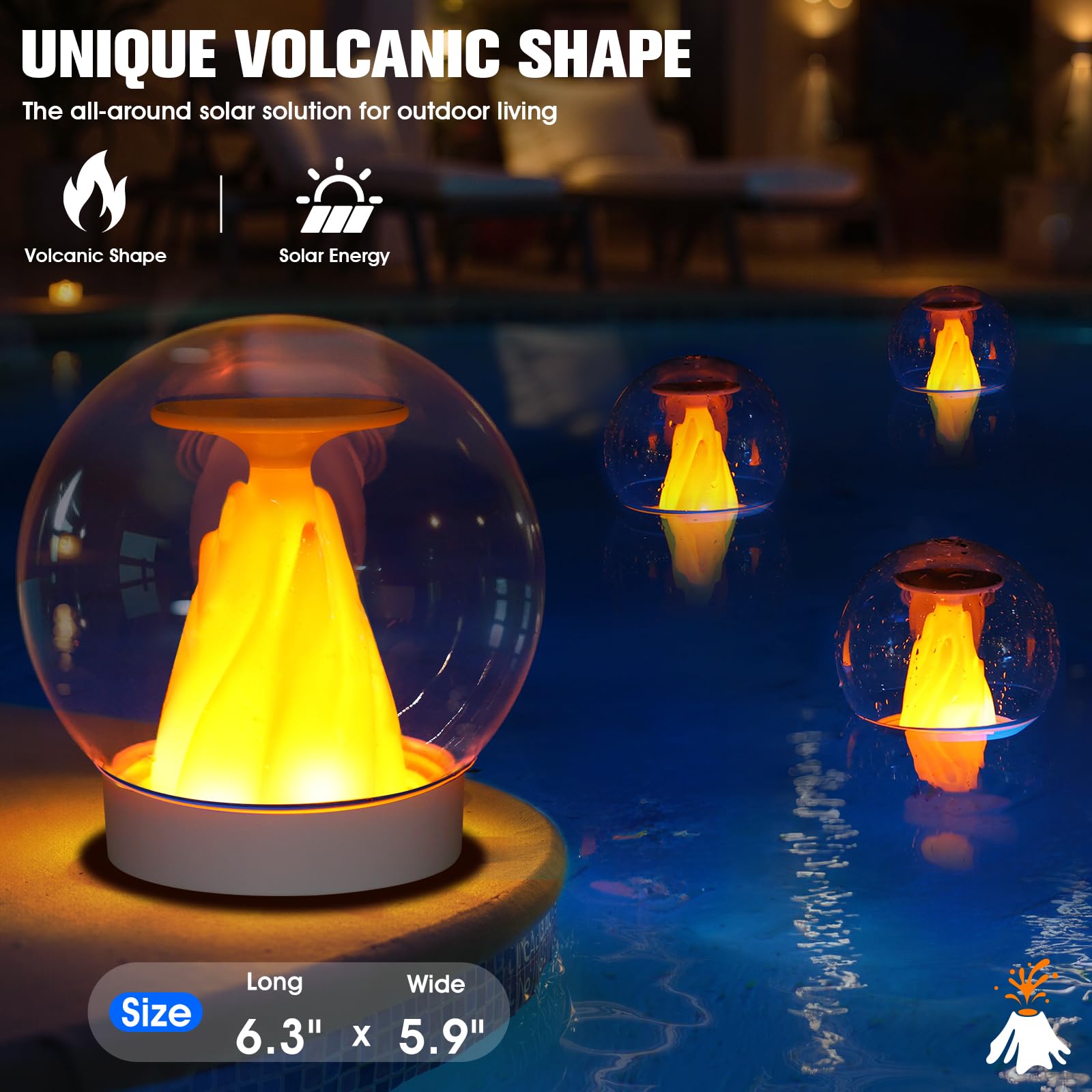 Luci galleggianti per piscina, 2026 a energia solare, luci per piscina che galleggiano, IP68, impermeabili, luci galleggianti a energia solare, accessori per piscine per feste e stagni
