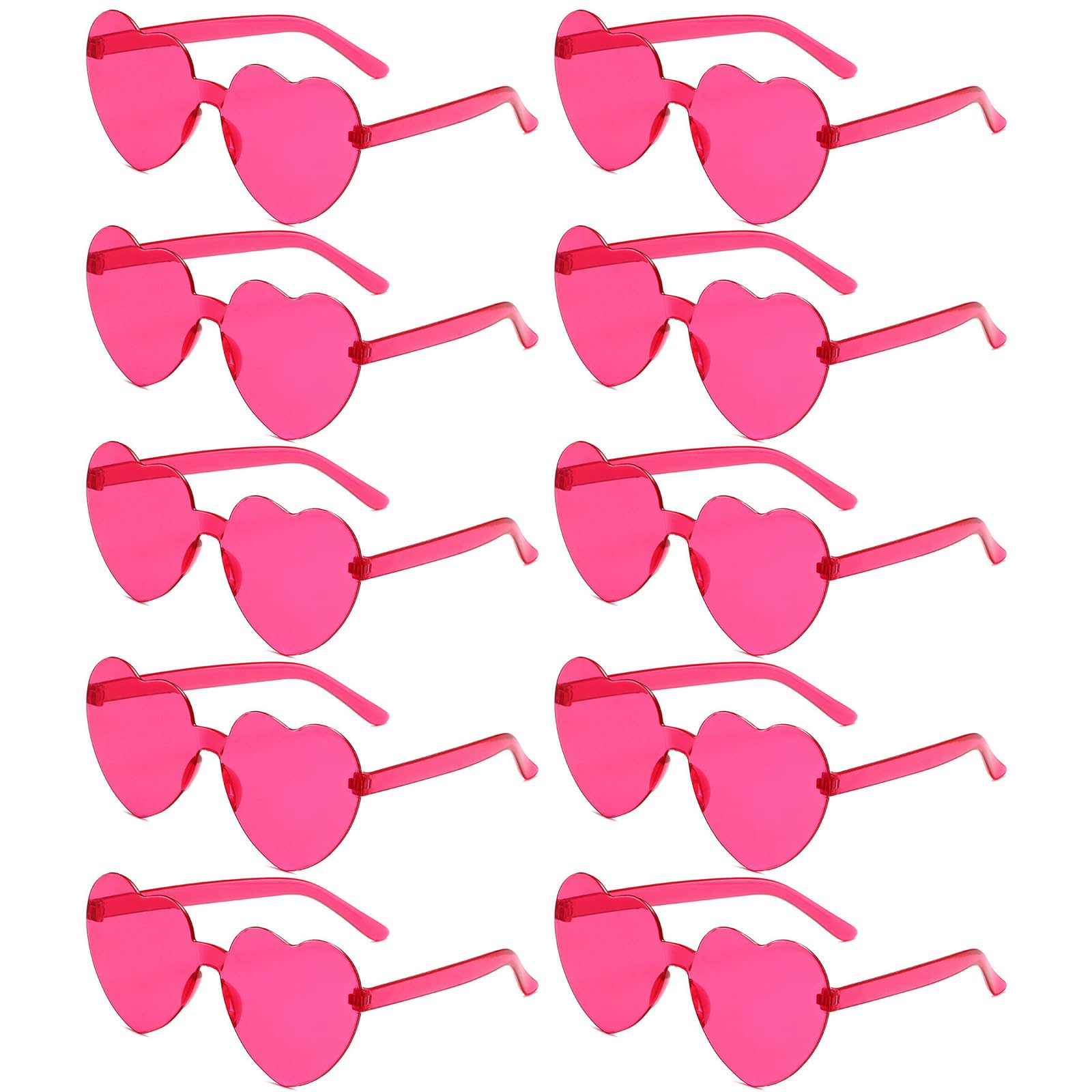 AEAHALY Heart Sunglasses for Women and Men Rimless Heart Shaped Sunglasses Bachelorette Bride Party Accessories
