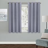 Vista 33 de MYSKY HOME - Cortinas opacas amarillas para sala de estar y dormitorio, cortinas de 84 pulgadas de largo, con ojales, cortinas de oscurecimiento
