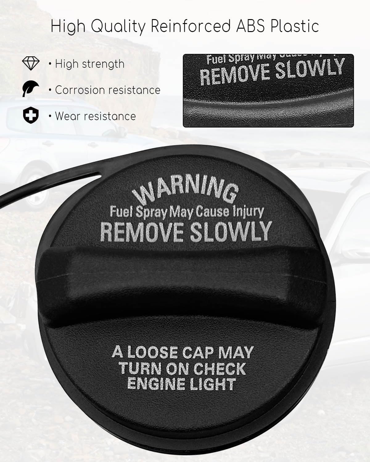 Fuel Gas Tank Cap Cover Fit for Subaru Forester WRX WRX STi Tribeca 2011 2012 2013 2014, Fuel Caps Replace 42031SC000 42031-SC000, No Buckle