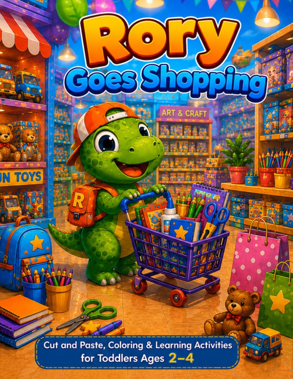 Rory Goes Shopping: Cut and Paste, Coloring & Learning Activities for Toddlers Ages 2–4 (Rory Activity Books)