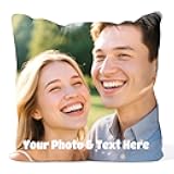 CDBUY Custom Pillows with Picture - Personalized Photo or Text Pillow Case, Customize Memorial Gifts for Your Loved One (16