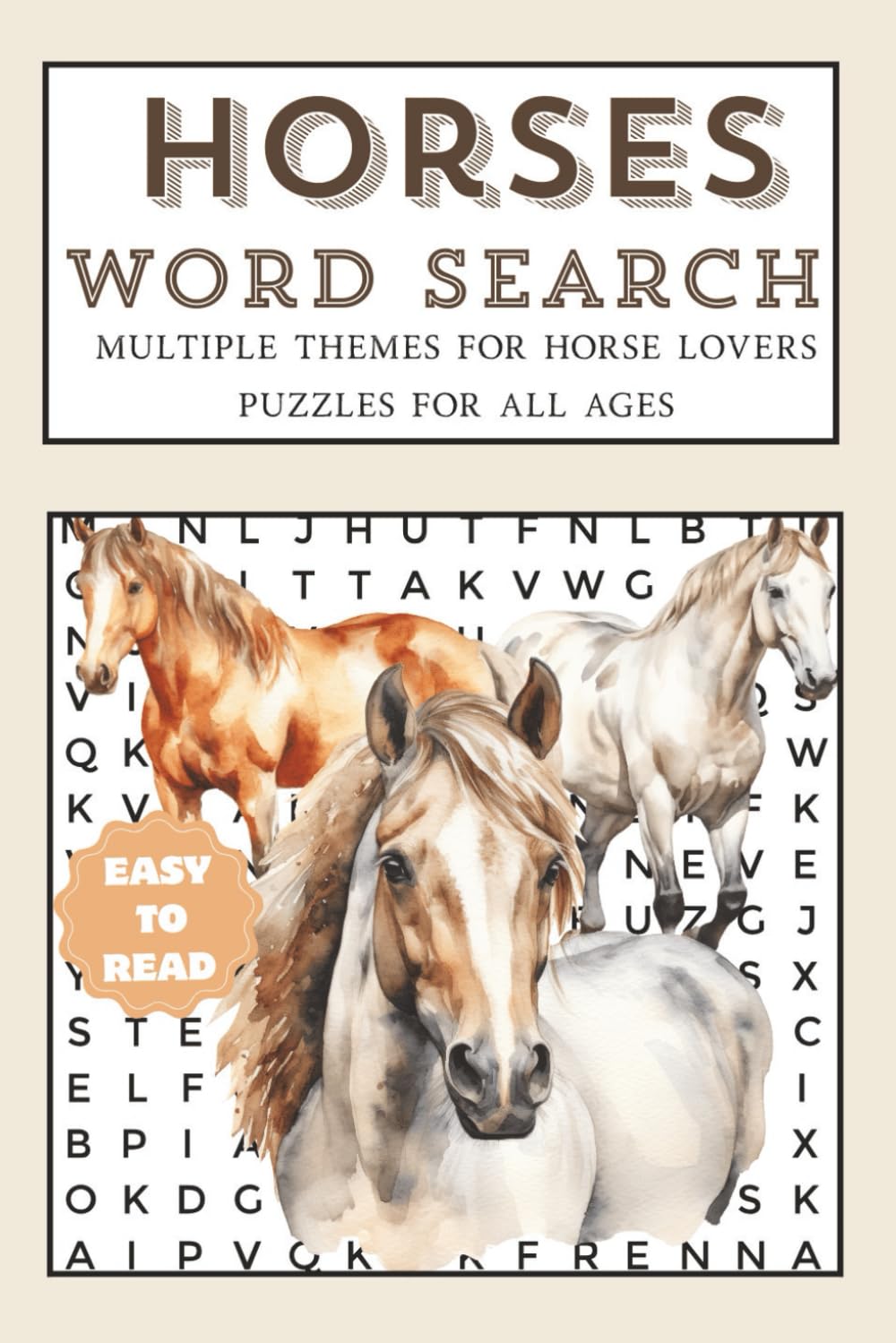 Horses Word Search Puzzle Book: Word Searches Book with Easy to Read Print about Horses, Horseback Riding, Horse Racing and More for Adults, Seniors & ... Vacations, Holidays, Free Times & Relaxing