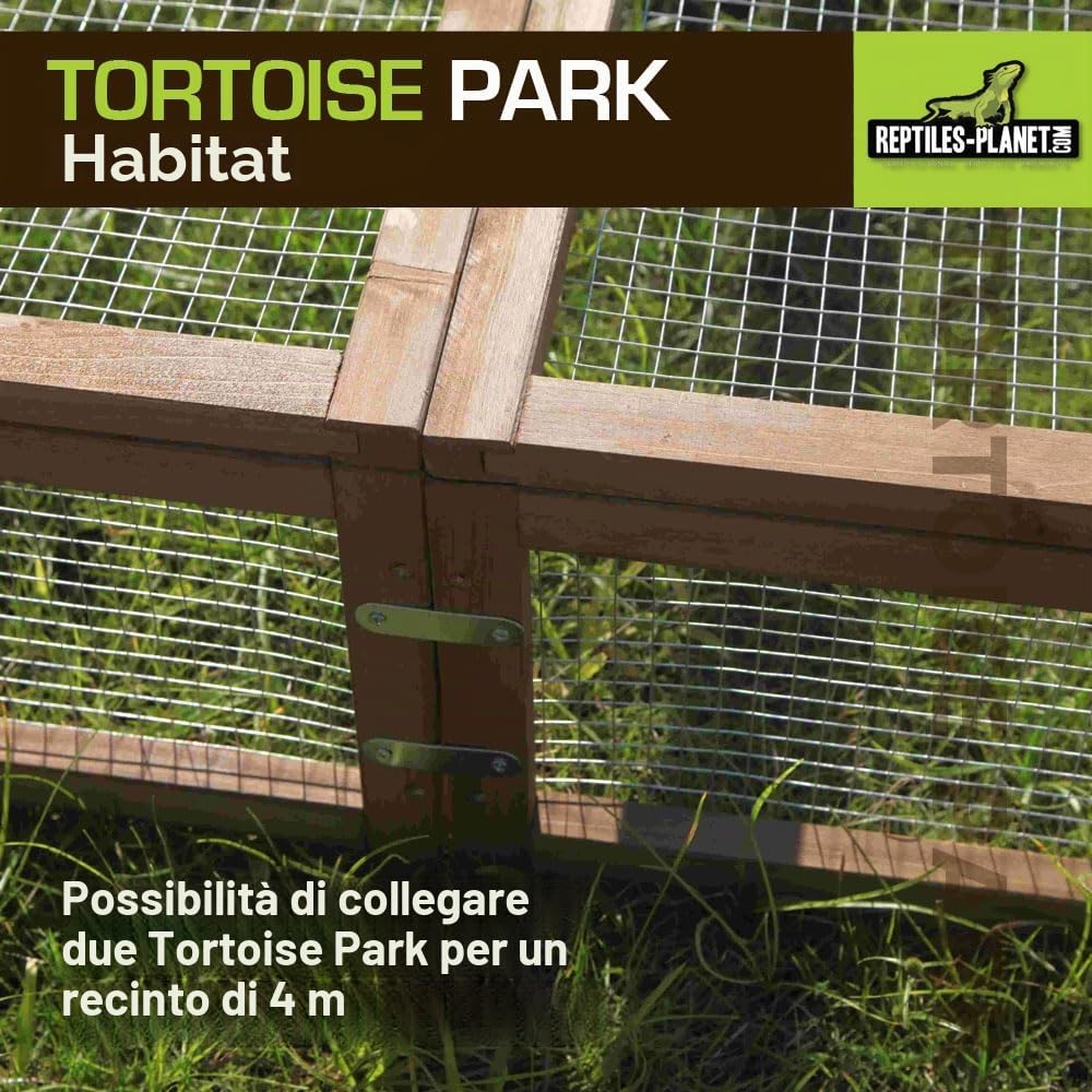 Reptiles Planet Recinzione per esterni del parco delle tartarughe, 200 x 100 x 25 cm
