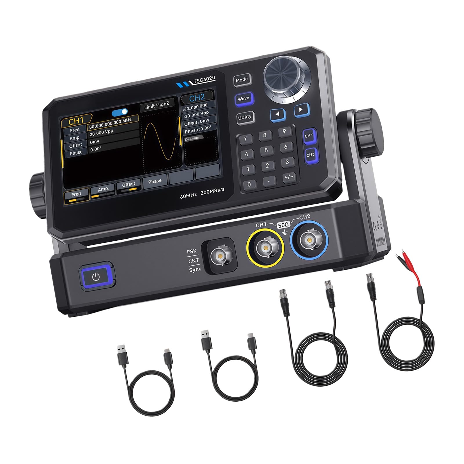 Piceioep Tsg3020 30Mhz Channel Function Signals Generator For Electronics Testing Function Arbitrary Waveform Signals Generator 200Msa / S