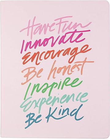 Amazon Thimblepress デスクサイズジャーナル 256罫線入りノートブック 8 10インチ 金箔エッジ モチベーションの引用 L ピンク ノート 文房具 オフィス用品