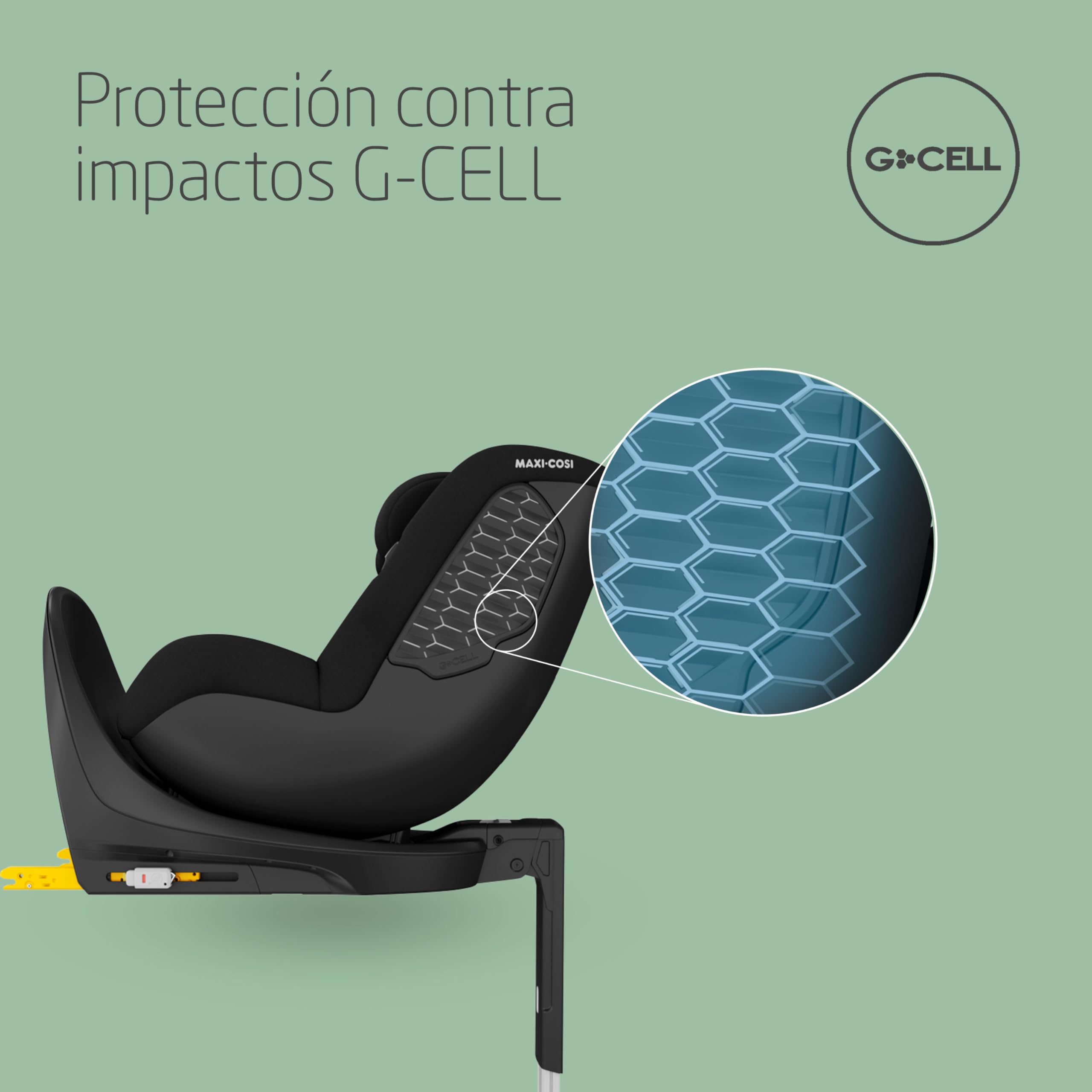 Maxi-Cosi Mica 360 S Comfort, Silla Coche 360 Giratoria, ISOFIX, 0-4 Años(40-105cm), Giro FlexiSpin, 5 Posiciones Reclinación, Protección G-CELL, Arnés Fácil Poner,Tejido Transpirable, Authentic Black