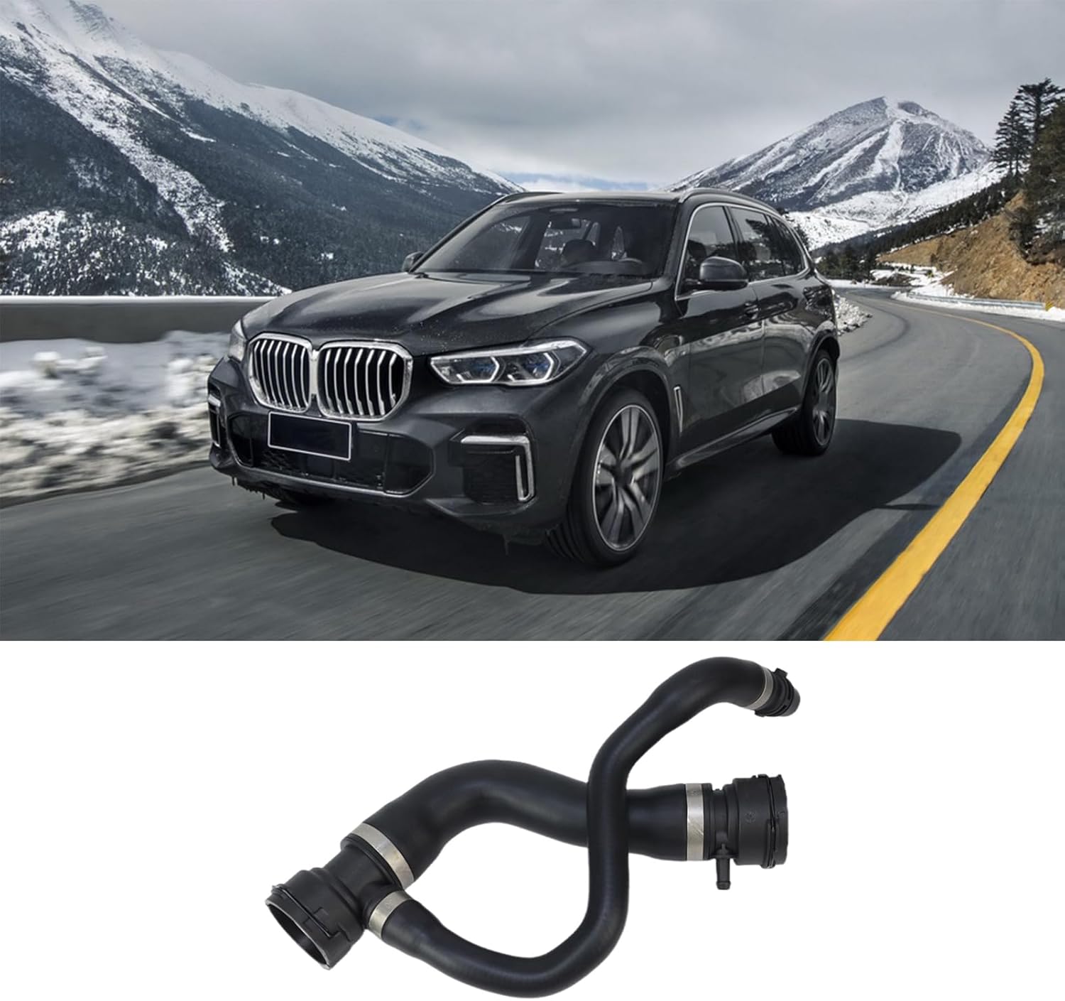 17127537107 Engine Coolant Radiator Hose Pipe Upper For BMW E70 X5 2007-2013 Replacnt # 17127593490 0011016804 15316749 710033 43SKV732