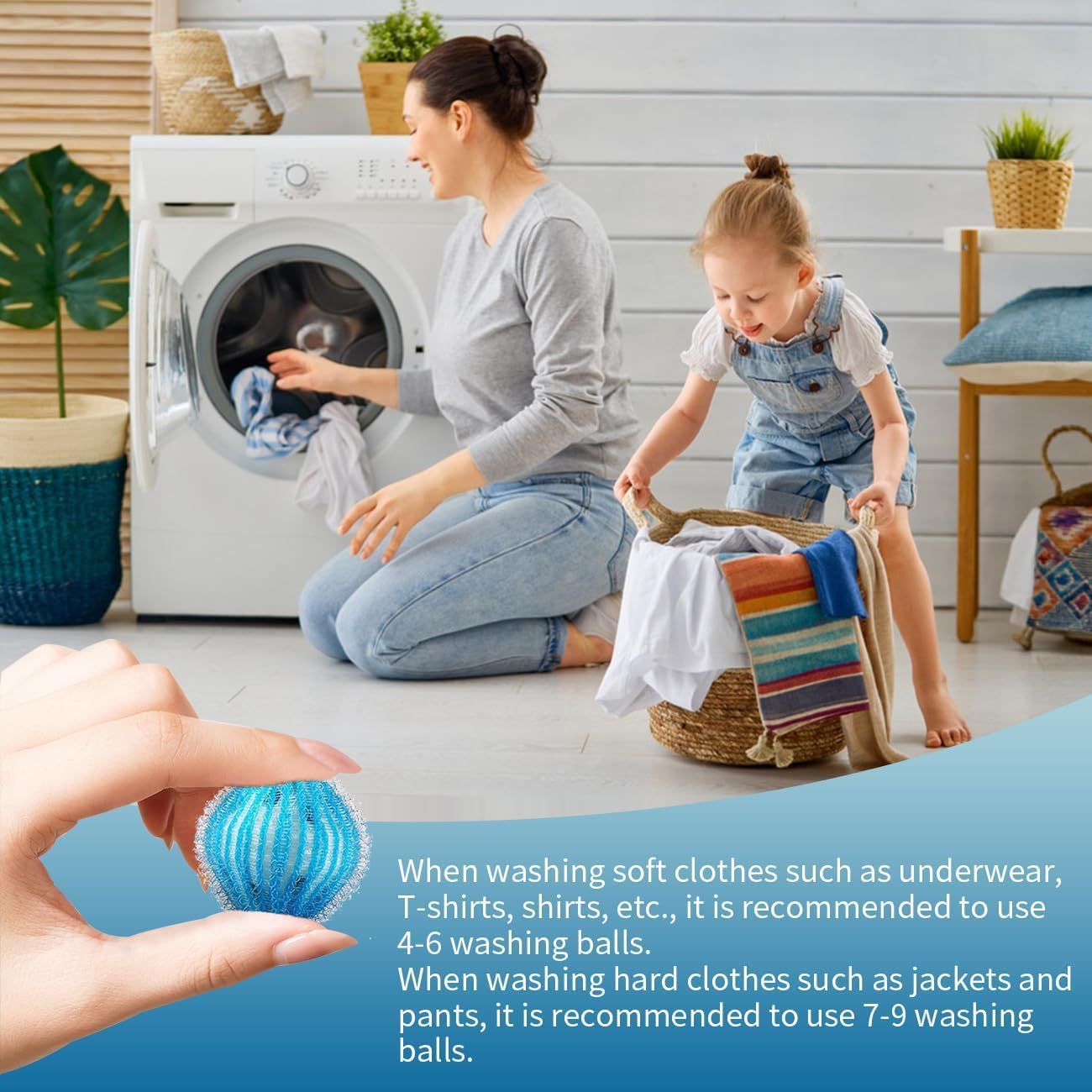 Pet Hair Remover for Laundry,12Pcs Reusable Laundry Lint Remover,Pet Dog Cat Catcher Lint Remover,Washing Machine Hair Catcher,Removes Pet Fur,Dander from Clothes(Blue) image 2