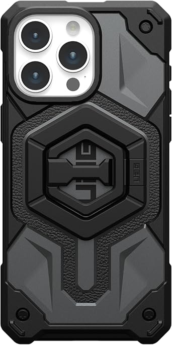 URBAN ARMOR GEAR UAG Magnetic Phone Ring Stand Compatible with MagSafe Magnet, Removable Metal Finger Ring Grip & 360 Rotation Adjustable Kickstand for iPhone 17, Galaxy S26, Black/Black