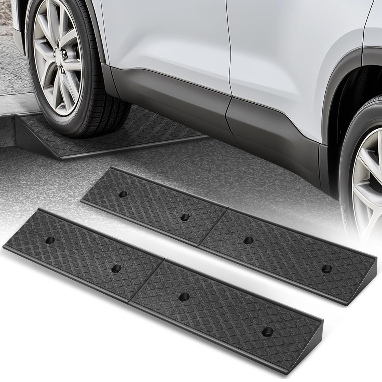 Auto Dynasty Gumowe rampy krawężnikowe 5 cm H do chodnika podjazdowego