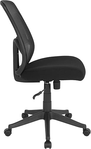 Miniatura 10 de Flash Furniture Silla de oficina de malla negra con respaldo alto de la serie Salerno